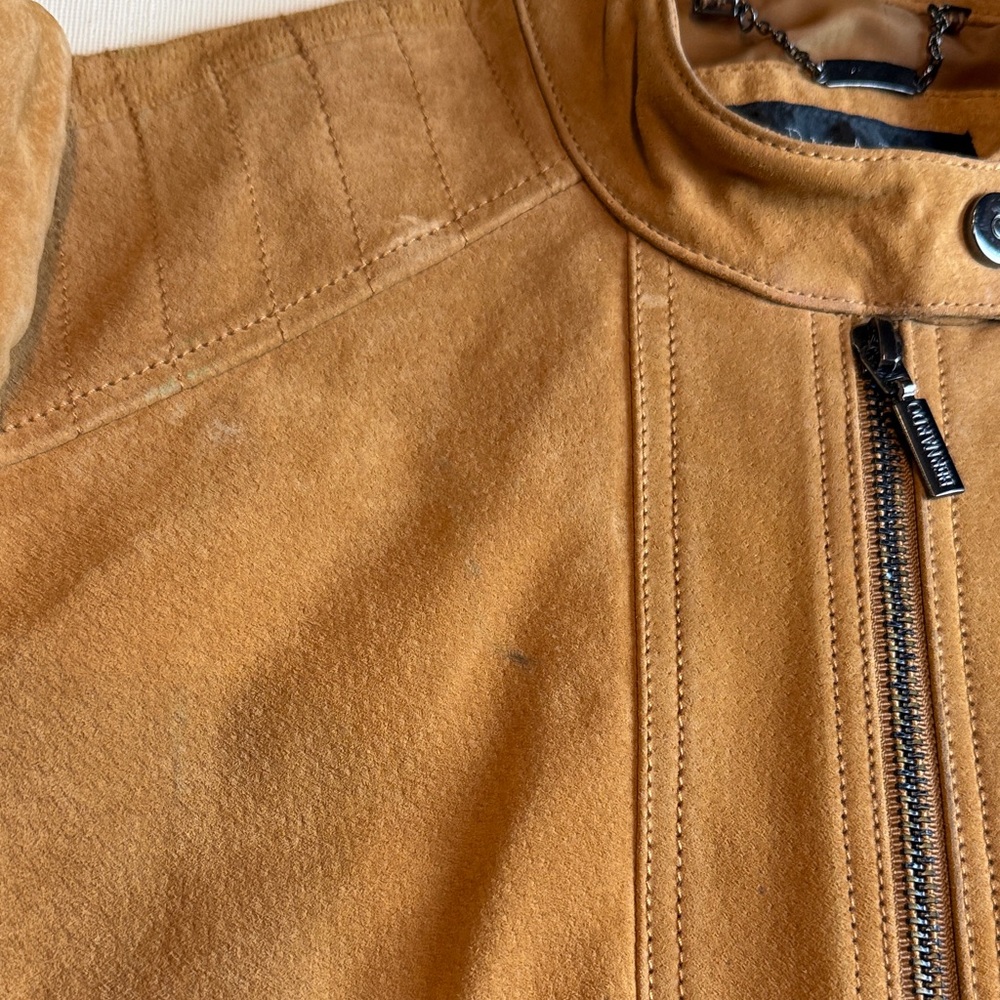 Bernardo Tan Suede Leather Jacket - Picture 5 of 16